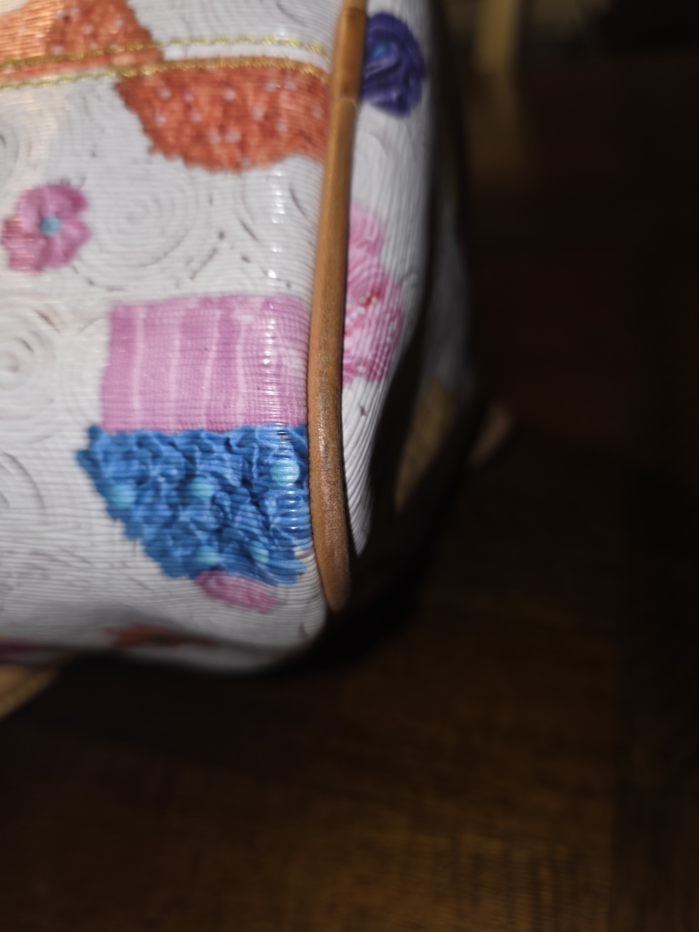 Dooney & Bourke White Cupcake Print Satchel - Picture 8 of 12